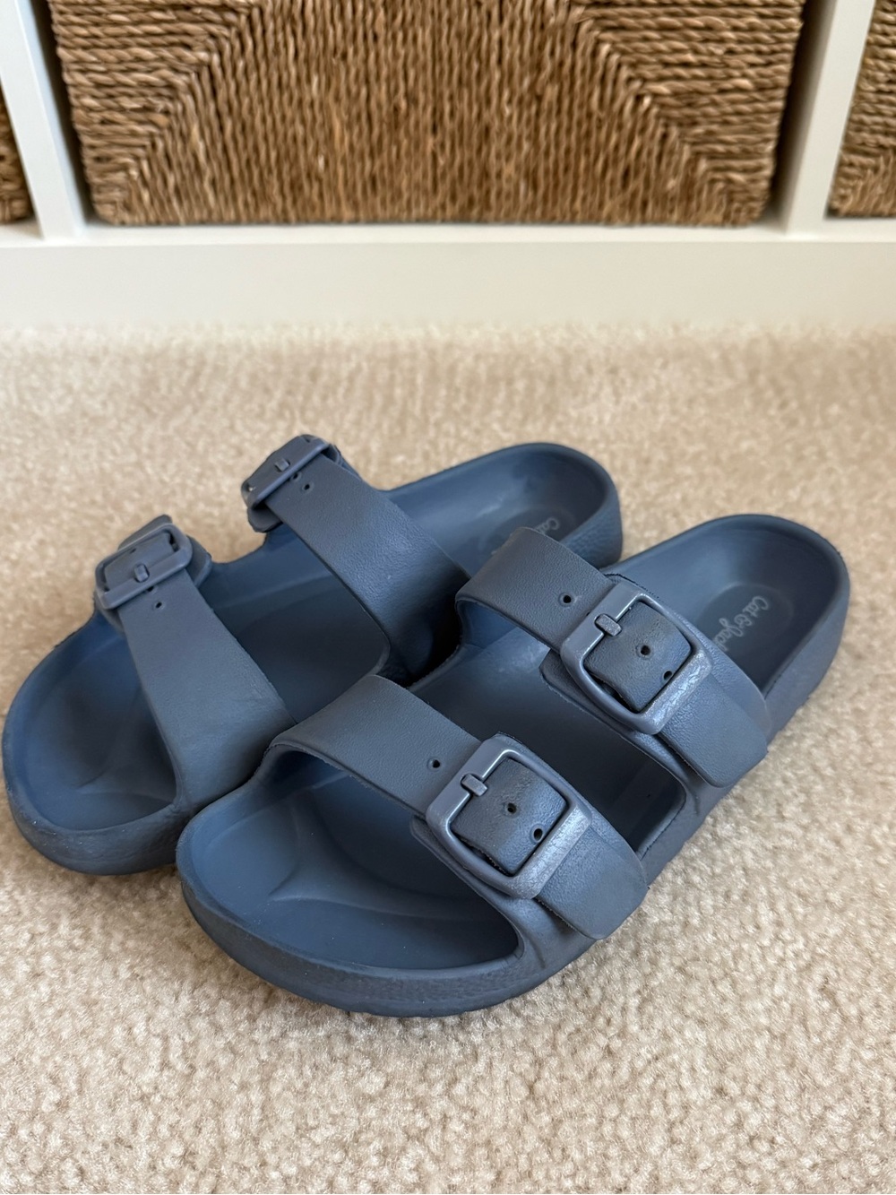 Cat & Jack Blue Slip-on Sandals (Size 2)